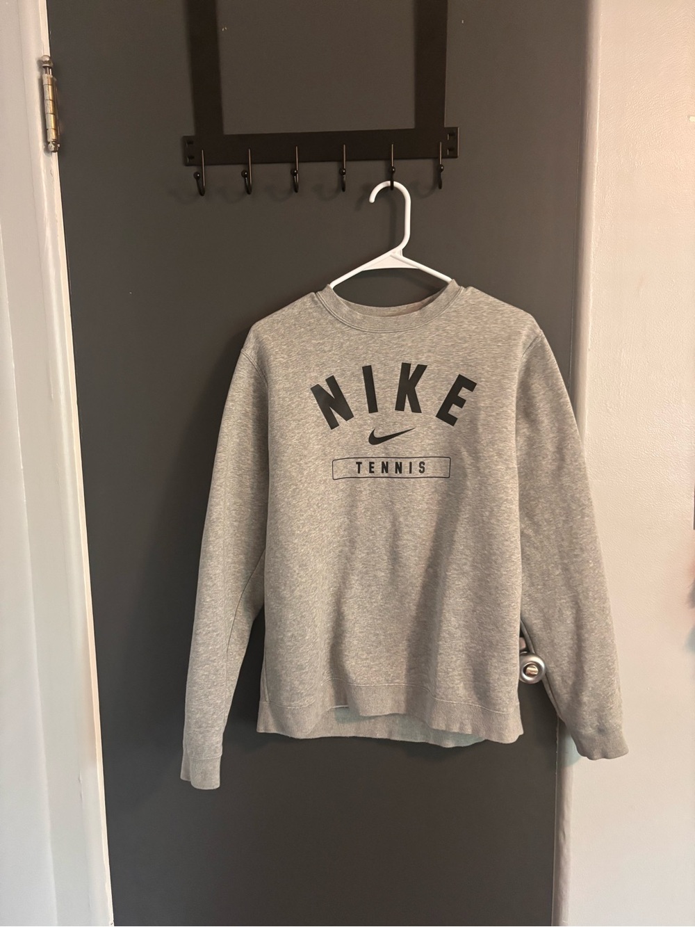 Nike Men's Grey Tennis Crewneck Sweatshirt